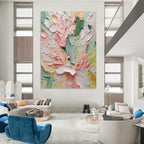 “Pastel Floral Impasto” - Impressionist - Inspired Floral Painting On Canvas PT1397