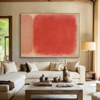 Soft Red and Pink Rectangles, "Blush Serenity" – Color Field Painting On Canvas PS0895