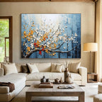 “Textured Blossom Tree Abstract” - 3D - Like Abstract Painting On Canvas PT160