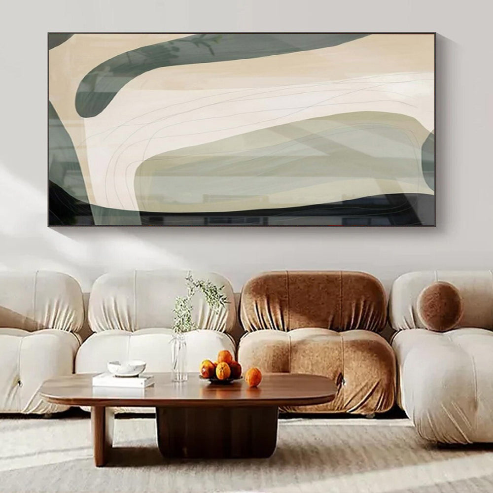 Rich Navys and Whites with Geometric Balance "Cobalt Calm" Abstract Geometric Painting On Canvas PS1061