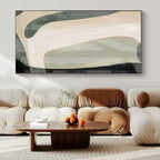 Rich Navys and Whites with Geometric Balance "Cobalt Calm" Abstract Geometric Painting On Canvas PS1061