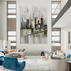 “Cityscape Impasto” Painting On Canvas PT1451