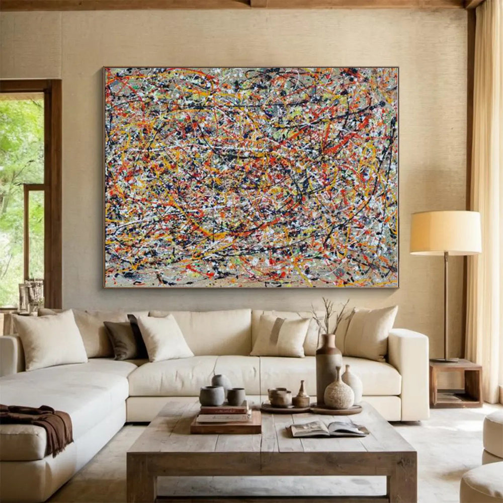“Colorful Drip Chaos” - Multicolor Abstract Expressionist Painting On Canvas PS0704