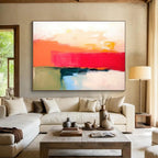 “Bold Color Block Landscape” - Abstract Modern Painting On Canvas PT056