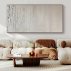 “Light Gray Textured Minimalist” - Subtle Abstract Painting On Canvas PS0124