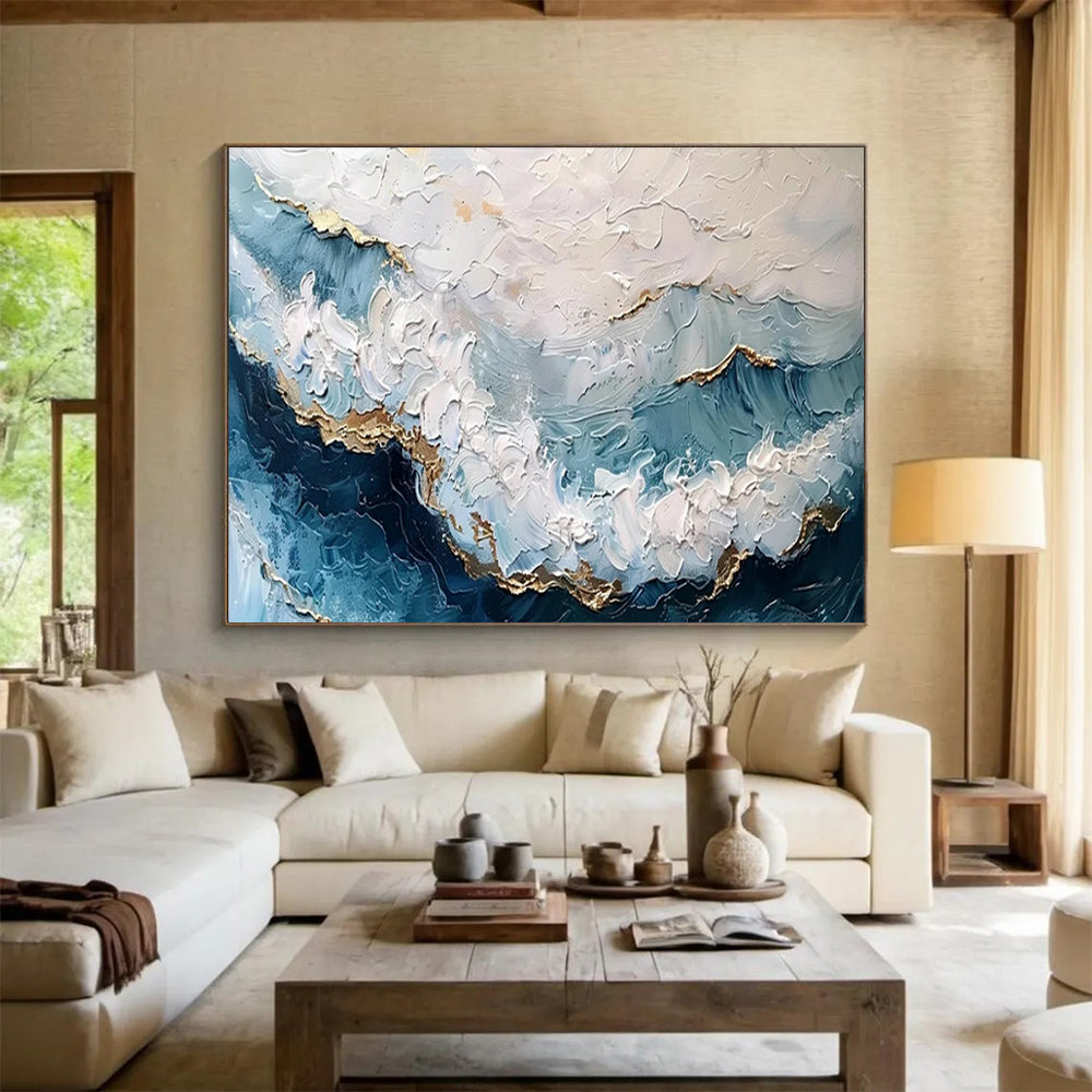 “Serene Seaside Sunset” - Impressionistic Landscape Painting On Canvas PT1604