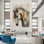 Ethereal Equine Soft - Hued Abstract Horse, Painting On Canvas PT2144