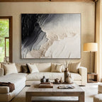 “Monochrome Textured Abstract” - Minimalist Abstract Painting On Canvas PS0081