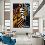 “Color - Revamped Zebra Profile” Painting On Canvas PT1447