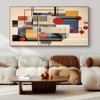 Colorful Geometry, "Constructivist Collage" – Abstract Geometric Painting On Canvas PS1042