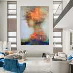 “Colorful Fragmented Portrait” - Vibrant Figurative Painting On Canvas DS318