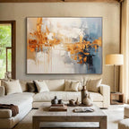 “Gold & Gray Urban Abstract” - Modern Cityscape Painting On Canvas PT183