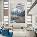 “Misty Forest Blues” - Cool Tones, Woodland Scene Painting On Canvas PT1458