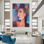 “Cubist Woman’s Portrait” - Cubist Painting On Canvas PT1997
