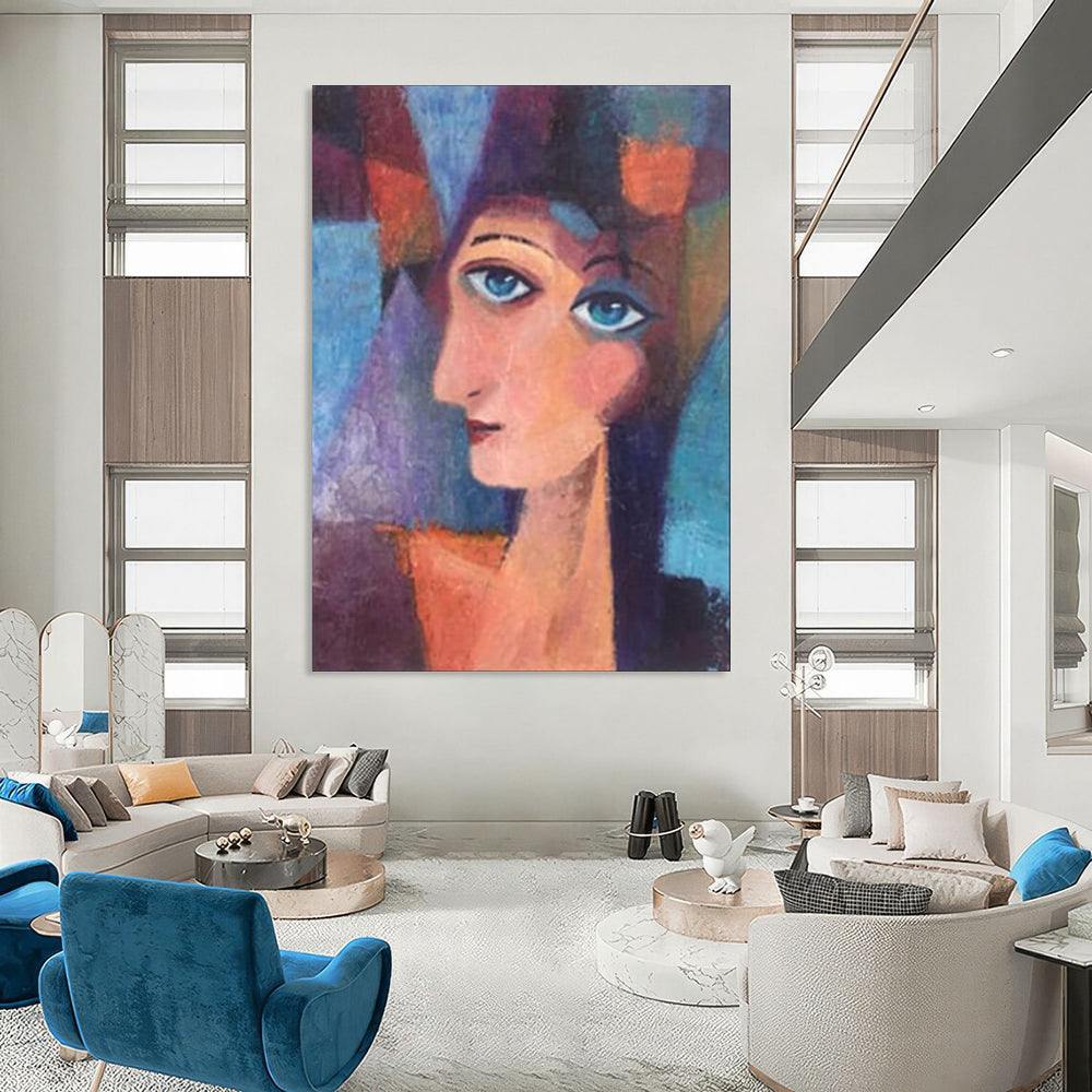 “Cubist Woman’s Portrait” - Cubist Painting On Canvas PT1997