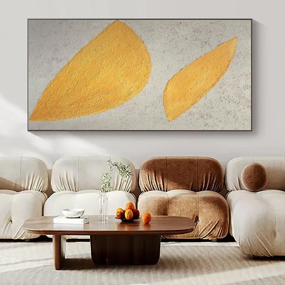 Yellow and White Textured, "Sunny Accents" – Textured Abstract Painting On Canvas PS0990