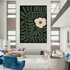 “Green - Black Floral Abstract” - Nature - Inspired Abstract Painting On Canvas PT1115
