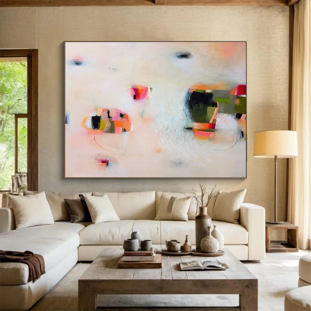 Soft Abstract Composition Painting On Canvas DKS034
