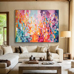 “Colorful Abstract Cubes” - Abstract Oil Painting On Canvas DKS860