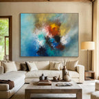 “Colorful Abstract Burst” - Abstract, Energetic - Styled Painting On Canvas DKS002