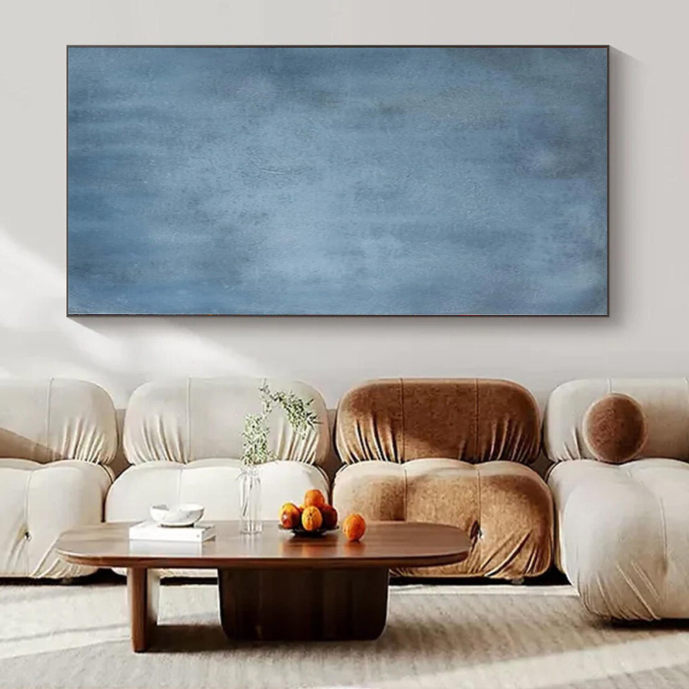 “Blue Textured Minimalist” - Calming Abstract Painting On Canvas PS0158