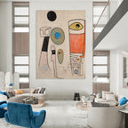 “Colorful Abstract Figures” - Cubist - Inspired Painting On Canvas DS027