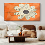 Whimsical Flower, "Polka Dot Daisy" – Pop Art Painting On Canvas PS1041