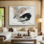 Neutral Swirls and Textures - Expressive Abstract Painting On Canvas DKS312