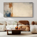 Beige, Blue, Brown, Orange with Abstract Simplicity "Simple Beauty" Abstract Painting On Canvas PS1343