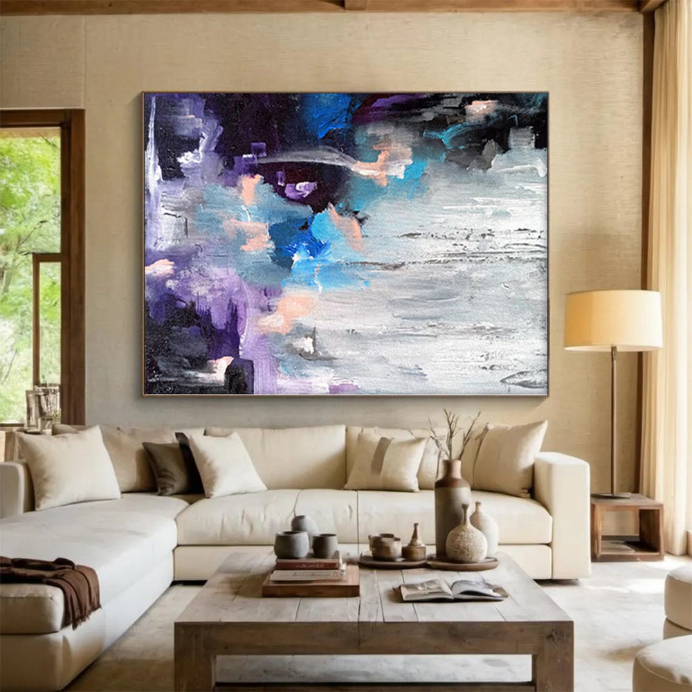 “Cool Tones Abstract” - Ethereal Abstract Painting On Canvas PS0069