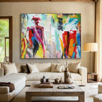 “Colorful Figure Abstract” Painting On Canvas DKS301
