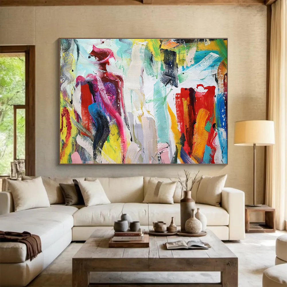 “Colorful Figure Abstract” Painting On Canvas DKS301