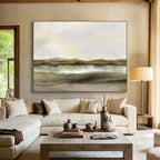 Muted Tonal Landscape - Watercolor - style Landscape Painting On Canvas DKS361