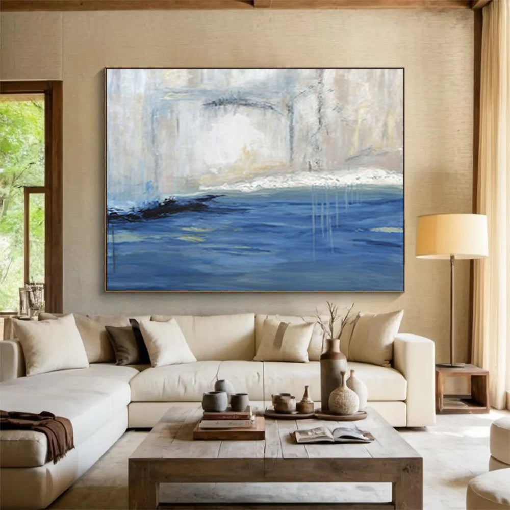 “Waterfall Abstract” - Nature - inspired Landscape Painting On Canvas DKS402