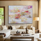 “Pastel - Toned Abstract Clouds” - Dreamy Abstract Painting On Canvas PT1582