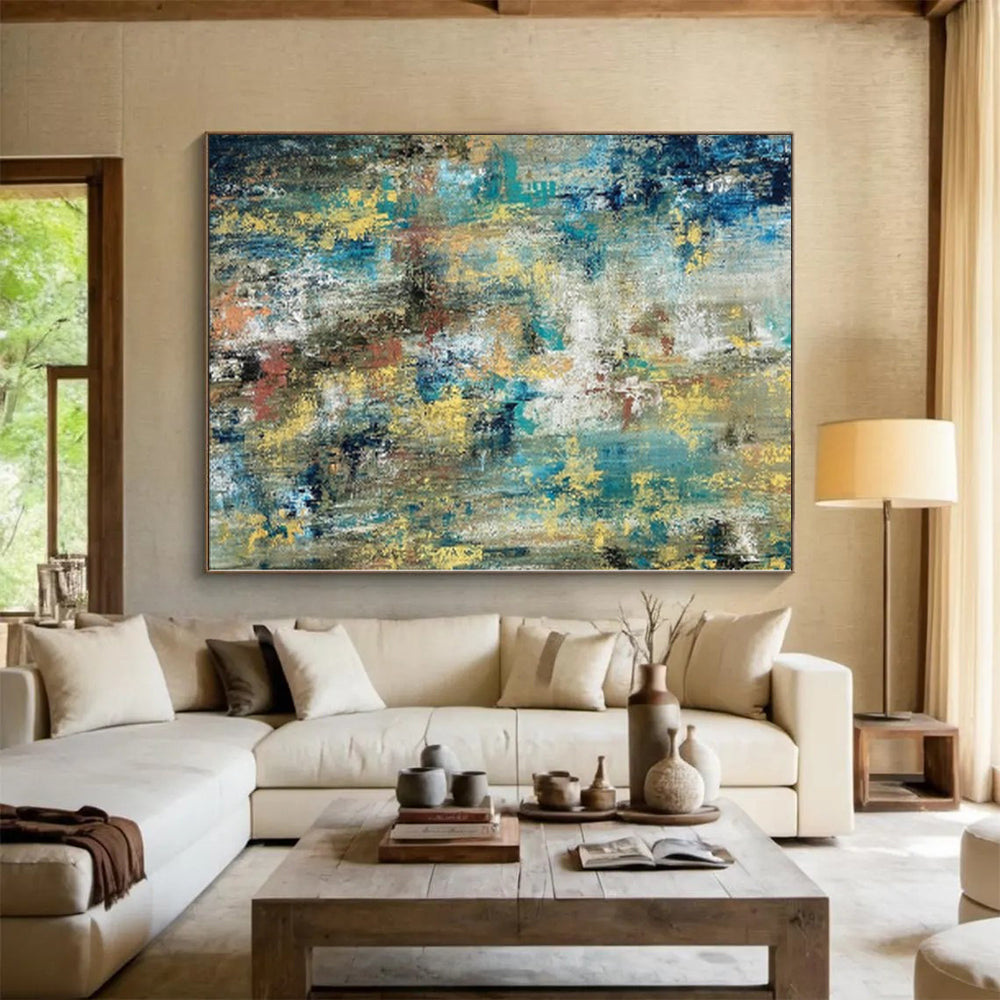 “Vibrant Color Chaos Abstract” - Energetic Abstract Painting On Canvas PS0035