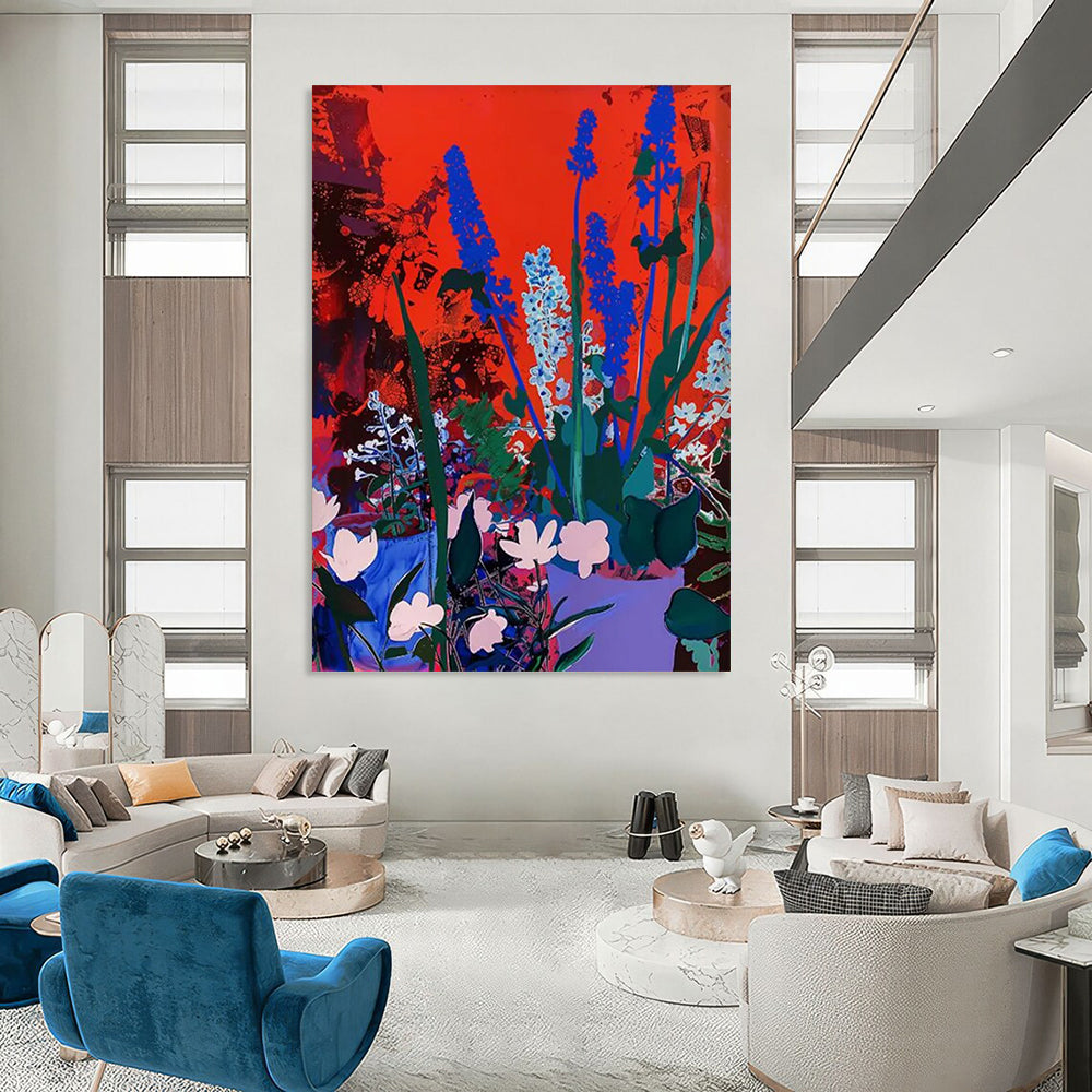 Vibrant Flower Garden Painting On Canvas DS100