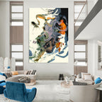 “Colorful Swirls” - Abstract Expressionist Painting On Canvas PT2312