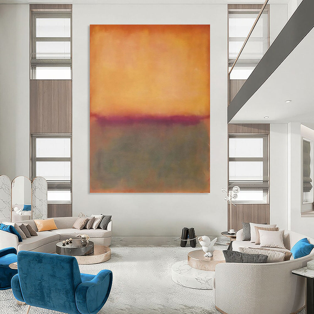 “Orange - Purple Color - Field” - Color - Field Painting On Canvas PT1239