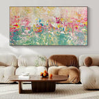Pastel and Bright Fusion - Soft - Hard Color Abstract Painting On Canvas PS1229