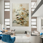 Ethereal Blooms Soft - Hued Floral Watercolor, Painting On Canvas PT2154