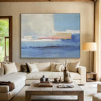 “Soft Blue Abstract” - Subtle Color - field Painting On Canvas DKS407