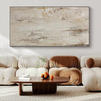 “Beige - Gray Textured Minimalist” - Calm Abstract Painting On Canvas PS0135