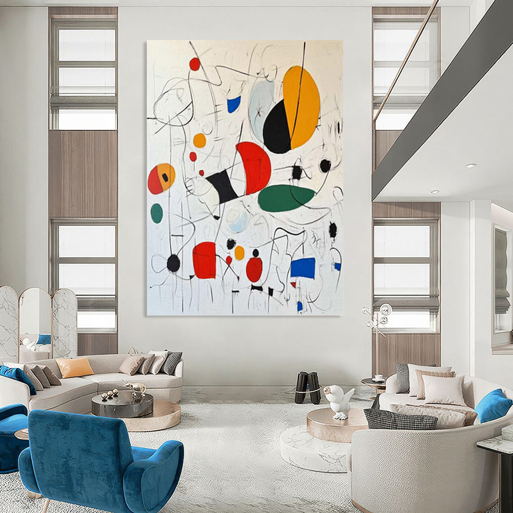 “Colorful Abstract Forms” - Abstract Expressionist Painting On Canvas PT1184