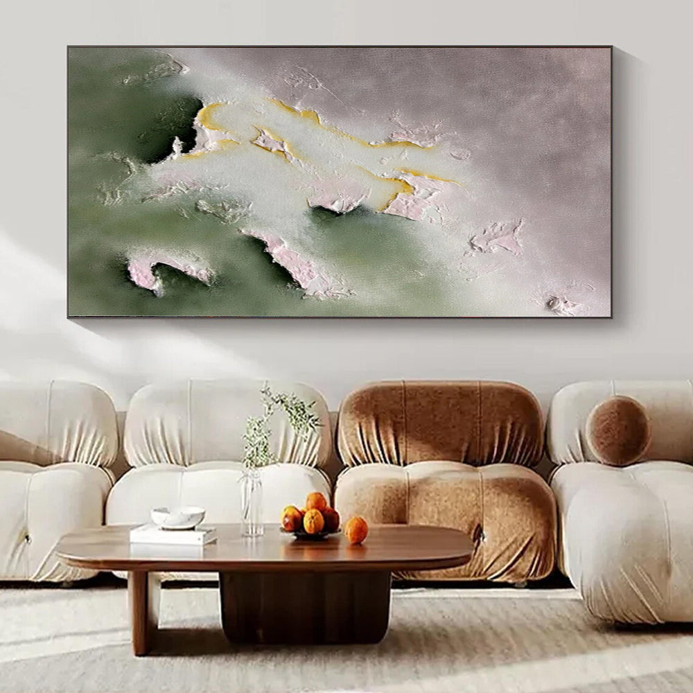 Muted Tones with Raised Accents - Subtle 3D Abstract Painting On Canvas PS1225