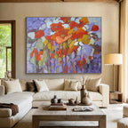 “Colorful Cubist Flowers” - Cubist Oil Painting On Canvas DKS853