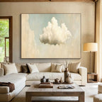 “Fluffy Cloud & Sky Voids” - Minimalist Sky - Painting On Canvas PT1698