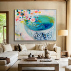 Colorful Floral - Inspired Abstract Painting On Canvas DKS062