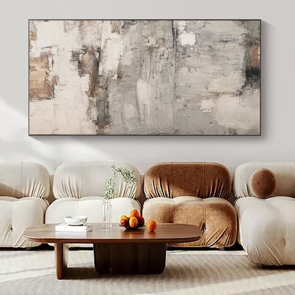 Gray and Brown Textured, "Urban Decay" – Textured Abstract Painting On Canvas PS0972