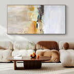 Soft Earth - Tone Abstract, "Desert Hush" – Abstract Landscape Painting On Canvas PS0927